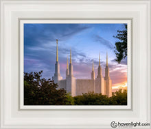 Load image into Gallery viewer, Washington Dc Last Sunset Open Edition Canvas / 8 X 10 White Frame Art
