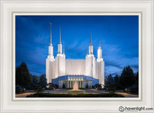 Load image into Gallery viewer, Washington Dc Sapphire Glow Open Edition Canvas / 24 X 36 White Frame Art

