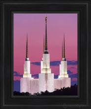 Load image into Gallery viewer, Washington Dc Sunset Glow Open Edition Canvas / 11 X 14 Black Frame Art
