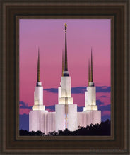 Load image into Gallery viewer, Washington Dc Sunset Glow Open Edition Canvas / 11 X 14 Brown Frame Art
