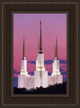 Load image into Gallery viewer, Washington Dc Sunset Glow Open Edition Canvas / 12 X 18 Brown Frame Art
