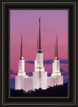 Load image into Gallery viewer, Washington Dc Sunset Glow Open Edition Canvas / 20 X 30 Black Frame Art
