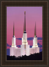 Load image into Gallery viewer, Washington Dc Sunset Glow Open Edition Canvas / 24 X 36 Brown Frame Art
