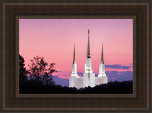 Load image into Gallery viewer, Washington Dc Sunset Glow Panorama Open Edition Canvas / 12 X 18 Brown Frame Art
