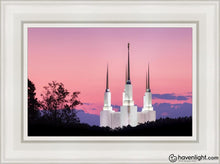 Load image into Gallery viewer, Washington Dc Sunset Glow Panorama Open Edition Canvas / 12 X 18 White Frame Art
