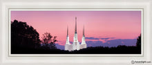 Load image into Gallery viewer, Washington Dc Sunset Glow Panorama Open Edition Canvas / 12 X 36 White Frame Art
