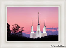 Load image into Gallery viewer, Washington Dc Sunset Glow Panorama Open Edition Canvas / 14 X 21 White Frame Art
