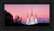 Load image into Gallery viewer, Washington Dc Sunset Glow Panorama Open Edition Canvas / 15 X 30 Black Frame Art
