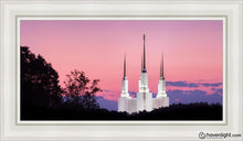 Load image into Gallery viewer, Washington Dc Sunset Glow Panorama Open Edition Canvas / 15 X 30 White Frame Art
