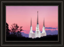 Load image into Gallery viewer, Washington Dc Sunset Glow Panorama Open Edition Canvas / 20 X 30 Black Frame Art
