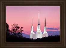 Load image into Gallery viewer, Washington Dc Sunset Glow Panorama Open Edition Canvas / 20 X 30 Brown Frame Art
