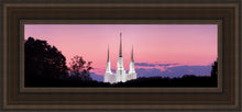 Load image into Gallery viewer, Washington Dc Sunset Glow Panorama Open Edition Canvas / 6 X 18 Brown Frame Art

