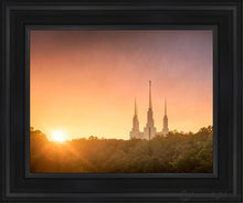 Load image into Gallery viewer, Washington Dc Sunset Gold Open Edition Canvas / 11 X 14 Black Frame Art
