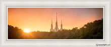 Load image into Gallery viewer, Washington Dc Sunset Gold Open Edition Canvas / 12 X 36 White Frame Art

