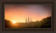 Load image into Gallery viewer, Washington Dc Sunset Gold Open Edition Canvas / 15 X 30 Brown Frame Art
