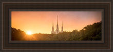 Load image into Gallery viewer, Washington Dc Sunset Gold Open Edition Canvas / 6 X 18 Brown Frame Art

