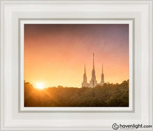 Load image into Gallery viewer, Washington Dc Sunset Gold Open Edition Canvas / 8 X 10 White Frame Art
