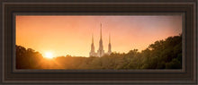 Load image into Gallery viewer, Washington Dc Sunset Gold Open Edition Canvas / 8 X 24 Brown Frame Art
