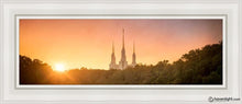 Load image into Gallery viewer, Washington Dc Sunset Gold Open Edition Canvas / 8 X 24 White Frame Art

