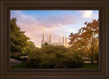 Load image into Gallery viewer, Washington Dc Sunset Panorama Open Edition Canvas / 20 X 30 Brown Frame Art
