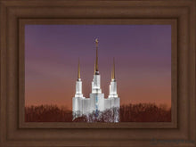 Load image into Gallery viewer, Washington Dc Temple Evening Glow Open Edition Canvas / 24 X 16 Frame B 23 3/4 31 Art
