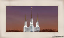 Load image into Gallery viewer, Washington Dc Temple Evening Glow Open Edition Canvas / 30 X 15 Frame L 22 37 Art
