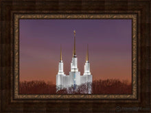 Load image into Gallery viewer, Washington Dc Temple Evening Glow Open Edition Canvas / 30 X 20 Frame A 40 Art
