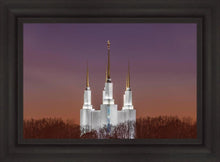 Load image into Gallery viewer, Washington Dc Temple Evening Glow Open Edition Canvas / 30 X 20 Frame B 27 3/4 37 Art
