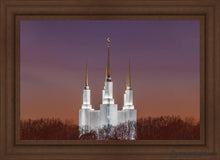 Load image into Gallery viewer, Washington Dc Temple Evening Glow Open Edition Canvas / 36 X 24 Frame F 31 3/4 43 Art
