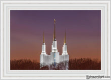 Load image into Gallery viewer, Washington Dc Temple Evening Glow Open Edition Canvas / 36 X 24 Frame V 31 3/4 43 Art
