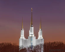 Load image into Gallery viewer, Washington Dc Temple Evening Glow Open Edition Print / 10 X 8 Only Art
