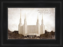 Load image into Gallery viewer, Washington Dc Vintage Open Edition Canvas / 12 X 18 Black Frame Art
