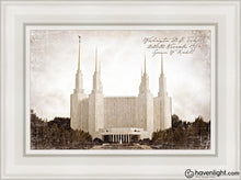 Load image into Gallery viewer, Washington Dc Vintage Open Edition Canvas / 12 X 18 White Frame Art
