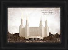 Load image into Gallery viewer, Washington Dc Vintage Open Edition Canvas / 14 X 21 Black Frame Art
