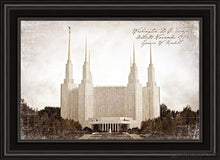 Load image into Gallery viewer, Washington Dc Vintage Open Edition Canvas / 20 X 30 Black Frame Art
