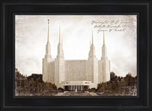 Load image into Gallery viewer, Washington Dc Vintage Open Edition Canvas / 24 X 36 Black Frame Art
