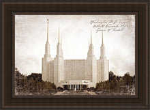 Load image into Gallery viewer, Washington Dc Vintage Open Edition Canvas / 24 X 36 Brown Frame Art
