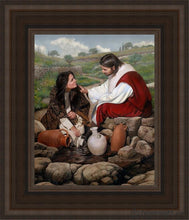 Load image into Gallery viewer, Woman At The Well Open Edition Canvas / 8 X 10 Brown Frame Art
